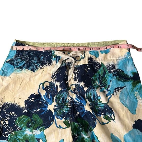 Quiksilver Edition ~ Mens White and Blue Floral Boardshorts ~ size 36 - Picture 6 of 14